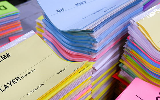 Stack of multicolor Stickipads.