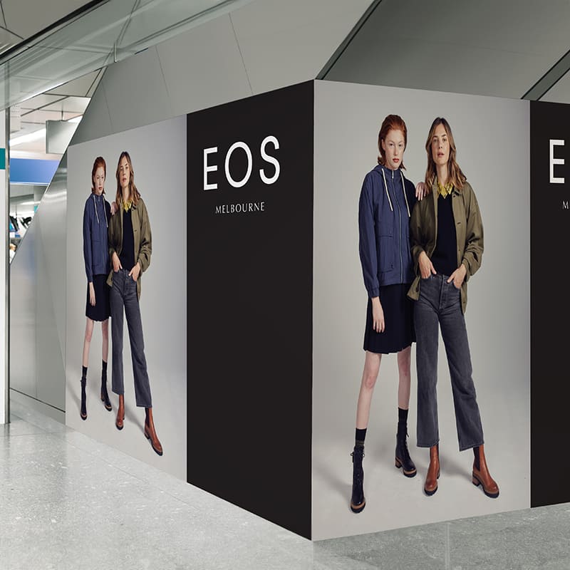 A large commercial display panel for Phoenix Footwear